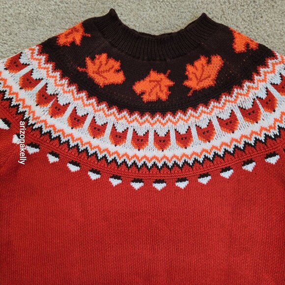 NWOT Fall Autumn Fair Isle Sweater - Picture 4 of 6